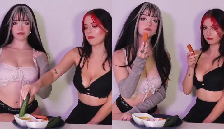 [Amerikanisch-europäisch] Julia Burch und ihre beste Freundin gehen zusammen einen großen Knochen essen