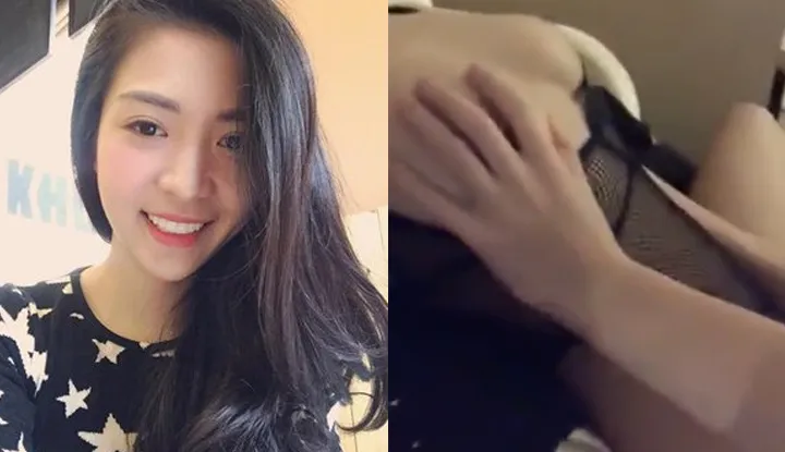 [越南]  超正的巨乳检察官 Lương Minh Phương自己拍下被大屌飞行官男友舔舔的画面～