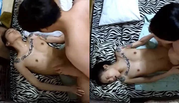 From a god’s-eye view, after watching a couple have sex, the tattooed girl is being fucked so blissfully.