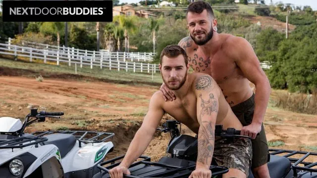 NextDoorBuddies - Epic Cumshots For Flip Fucking Two Tatted Duo